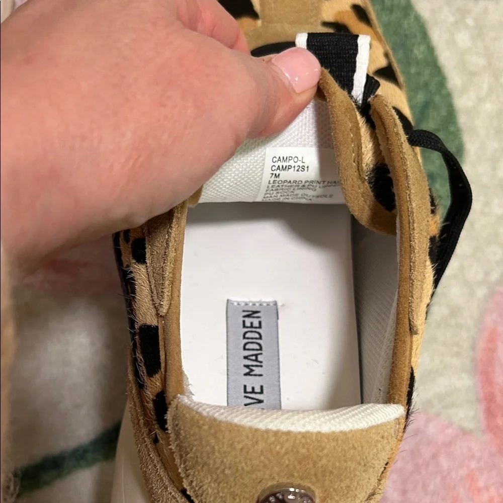 Steve Madden Tan and Black Leopard Women's Sneakers NWOT